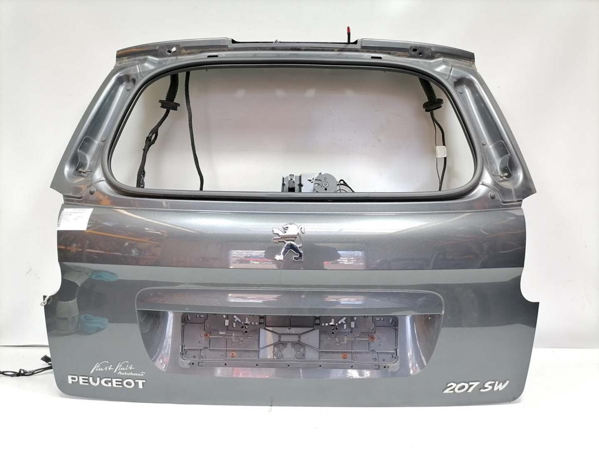 Peugeot 207SW original Heckklappe ohne Heckscheibe KTP Grau Shark Bj.2008